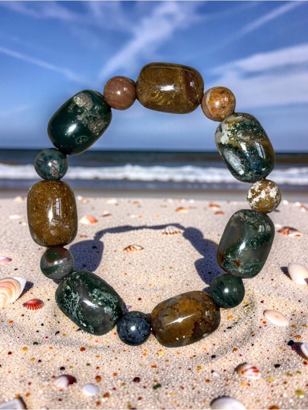 14x18 mm Ocean Agate Bracelet 💚